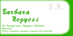 barbara megyesi business card